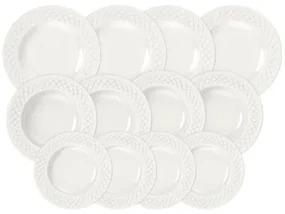 Jogo de Pratos Tramontina Ingrid em Porcelana 12 Peças