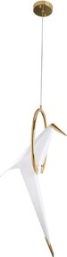 Pendente Led Aco Dourado Branco 6W 3000K Lutz