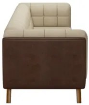 Sofá Living Decorativo 2 Lugares 180cm Bellart Z32 Boucle Bege/Sintéti