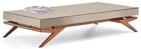 Mesa Centro Rostov Espelho Bronze Base Amendoa 120cm- 23718 Sun House