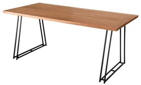 Mesa Rumba Industrial em Madeira Mel e Base Preta com 180cm de largura - 70396 Sun House