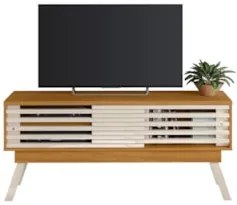 Rack Bancada de TV 65 Pol 150cm Keli Z10 Off/Cinamomo - Mpozenato