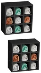 Nichos Decorativo Porta Toalha Salão Kit 2 Preto - AJL Móveis