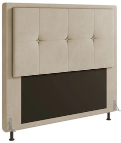 Cabeceira Ametista Para Cama Box Casal 140 cm Suede - D'Rossi - Bege