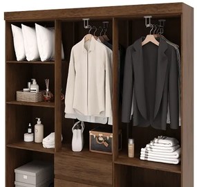 Guarda Roupa Ideal 6 Portas Plus Imbuia – Vila Rica Móveis