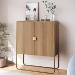 Balcão de Cozinha 90cm com 2 Portas Mario Hanover/Dourado A10 - Mpozen