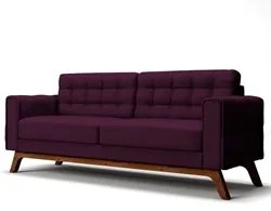 Sofá 150 cm 2 Lugares Sandero C-292 Veludo Uva - Domi