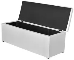 Calçadeira Baú 140 cm Paris Corano Branco - JS Móveis