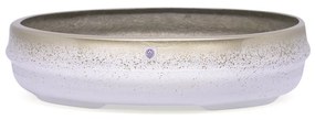 Vaso Bacia Decorativo Osaka Branco Gold Vietnamita 11,5x44x36 Cm - D'Rossi