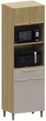 Paneleiro Cozinha Torre Quente 70cm Mirella Freijó/Cinammon L01 - Mpoz
