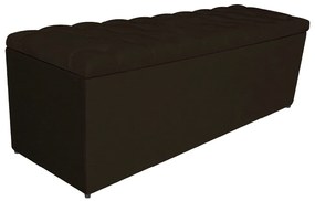Calçadeira Estofada Liverpool 140 cm Casal Corano Marrom - ADJ Decor