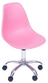 Cadeira de Escritório Eames Eiffel Giratória Rosa - Cadeira de Escritório Eames Eiffel Giratória - Rosa