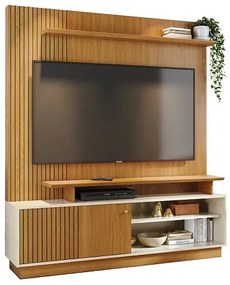 Home Theater Ares Cinamomo/Off White - Madetec Móveis
