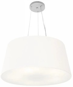 Lustre Pendente Cone Md-4063 Cúpula em Tecido 30/60x50cm Branco - Bivolt