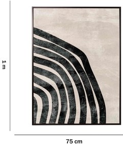 Quadro de Parede Decorativo Em Canvas Ondas 100x75x4cm - D'Rossi