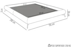 Cama Queen Base Box 158x198cm Pés de Ferro Cold Z37 Veludo Verde - Mpo