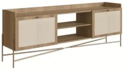 Rack Para Sala Bancada de TV 65 Pol Pé Metal Arlo A10 Hanover/Dourado