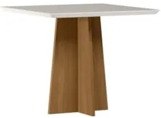 Mesa de Jantar Quadrada 90cm 4 Lugares Zuma Ypê/Off N02     - Mpozenat