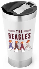 Copo Térmico The Beagles Com Tampa e Abridor Chopp - Branco