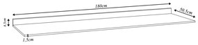Tampo para Balcão de Cozinha com Rodapé Torfi 180cm MDP/BP Freijó G96 - Gran Belo