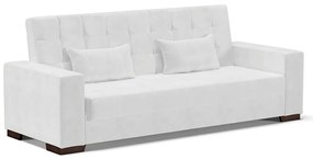 Sofá Cama Casal 3 Lugares 210cm Lisboa Corano Branco D03 - D'Rossi