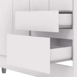 Guarda Roupa Solteiro 103cm Com Espelho Mayra Flex Branco V02 - Mpozen