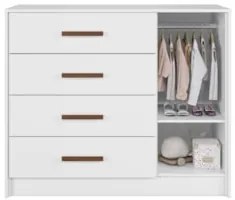 Quarto Infantil 3 Peças Com Berço Americano Nelly Branco Z49 - Mpozena