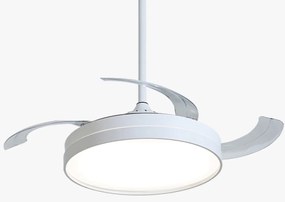 Ventilador De Teto Air Basic Branco Pás Retrátil Led 30W Multicolor Bi...