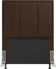 Cabeceira Solteiro Cama Box 90cm para Quarto Opala Suede M11 - D'Rossi - Marrom