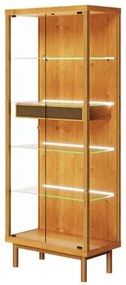 Cristaleira Alma Madeira Nature Vidro 185cm - 76910 Sun house