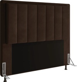 Cabeceira Casal King Cama Box 195cm  para Quarto Opala Suede M11 - D'Rossi - Marrom