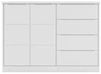 Cômoda Infantil 2 Portas 4 Gavetas Lua Z39 Branco - Mpozenato