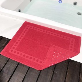 Toalha de Piso com Anti Derrapante Vermelha