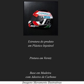 Quadro 3D Decorativo Helmet CL SF90 Branco - Gran Belo