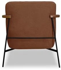 Poltrona para Sala Pés Metálicos Ellen S06 Boucle Terracota - Mpozenat