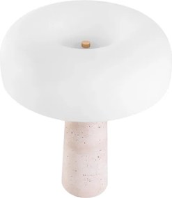 Luminária De Mesa Led Pedra Travertino 12w 3000k Elegance