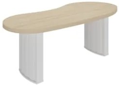 Mesa Para Escritório Reunião 200cm Vinny Carvalho/Branco A06 - Mpozena