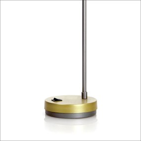 Abajur Pipeline 46X12X16Cm Metal Alumínio 01Xmr11 - Old Artisan Abj-58... (BRANCO / DOURADO BRILHO)