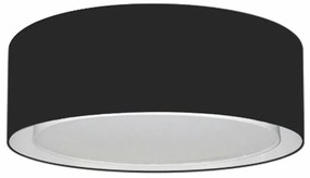 Plafon Duplo Cilíndrico Md-3038 Cúpula em Tecido 80x30cm Preto - Bivolt
