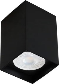 Plafon De Sobrepor Quadrado Aluminio Cube - PRETO