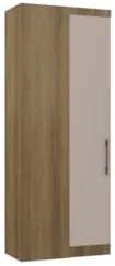 Guarda Roupa Canto Reto 90cm com 1 Porta Delphi Avelã/Cinnamon L01 - M