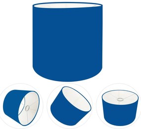 Cúpula Abajur Cilíndrica Cp-8010 Ø25x25cm Azul Marinho