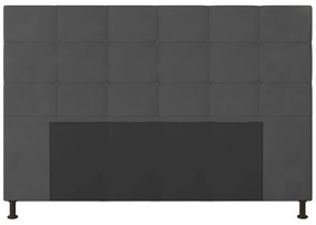 Cabeceira Stambul Para Cama Box Queen 160 cm Suede Grafite - D'Rossi