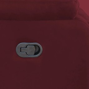 Poltrona Decorativa Magnum Reclinável Manual Suede Bordô