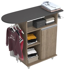Tábua de Passar com Balcão 01 Porta Lis Castanho 107 cm - D'Rossi
