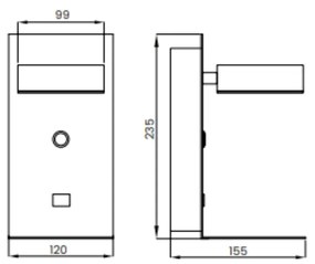 Arandela Ato 12X23,5Cm Led 8W Dimerizável 3000K Bivolt Preto Entrada U...