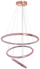 Pendente Led Aluminio Rose Gold 85w 3000k Saturno