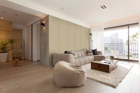 Papel de Parede Zig Traço Madeira