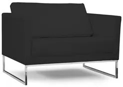 Poltrona Decorativa Maia 106cm C05 Corano Preto - Domi