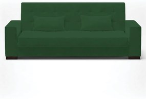 Sofá Cama Casal 3 Lugares 210cm Lisboa Veludo Verde  D03 - D'Rossi